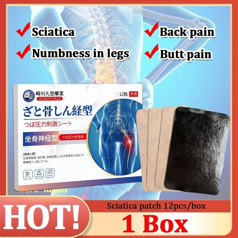 Japan Sciatica Pain Relief Patch β Pack of 12pcs ( BUY 1 GET 1 FREE )