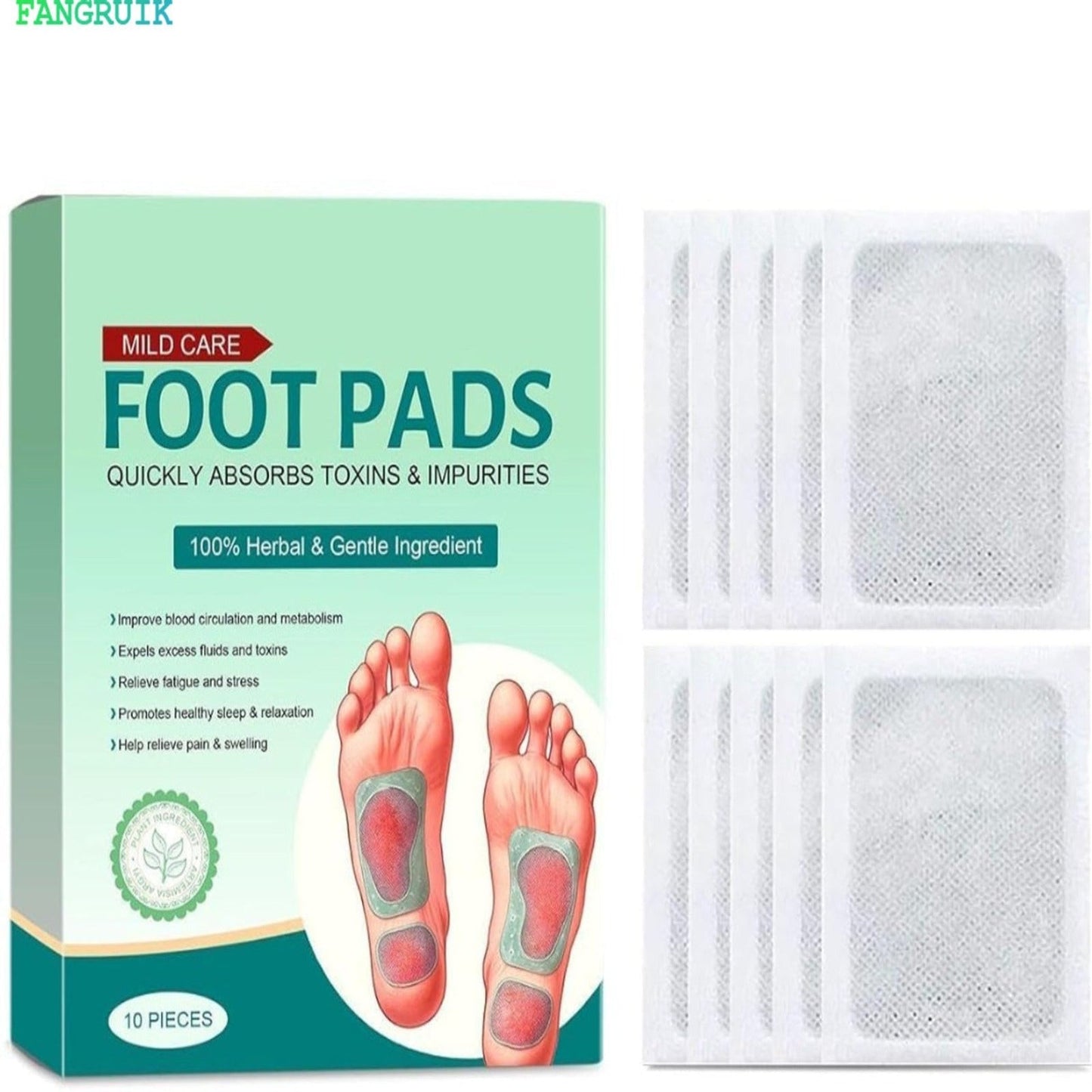 100% Merbal & Gentle Ingredient Detox Foot Patch RK (1 BOX = 20 PATCHES-BUY 1 GET 3 FREE)