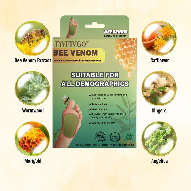 DetoxBee™ - Bee Venom Foot Patches 🐝✨ (Buy 1 Get 1 Free🔥🔥)